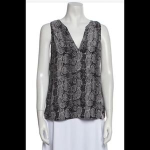 Joie 100% silk snake print tank top size small.